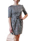 Assumptine Grey Fitted Short Dress