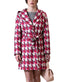 La Fabrique Chloe Cappotto a Portafoglio Beige e Fucsia